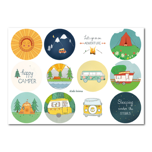 Stickervel Kamperen