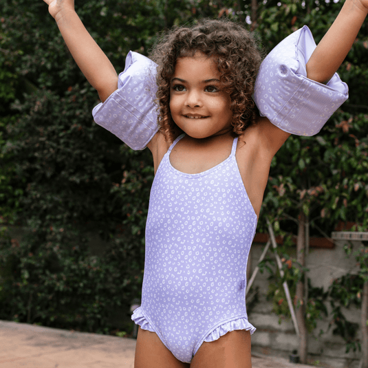 Swim Essentials Zwembandjes Lila Panterprint