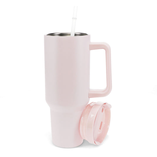 Reisbeker met handvat (1,2 liter) - Lichtroze