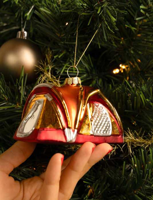 Glazen Kerstbal Tent 10cm
