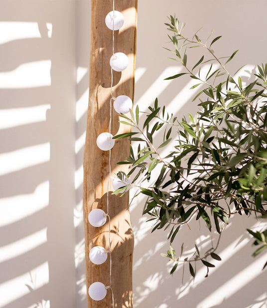 Cotton Ball Lights - Buitenlichtslinger - Blanco
