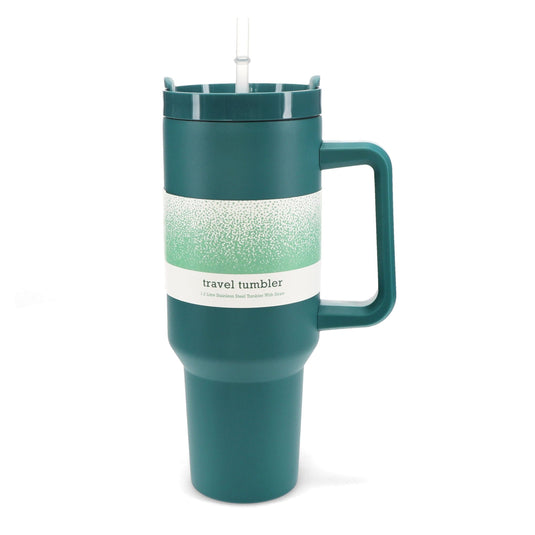 Reisbeker met handvat (1,2 liter) - Petrolblauw