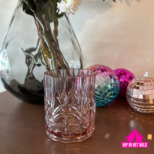 Clyde lichtroze cocktail- drinkglas en wijnglas