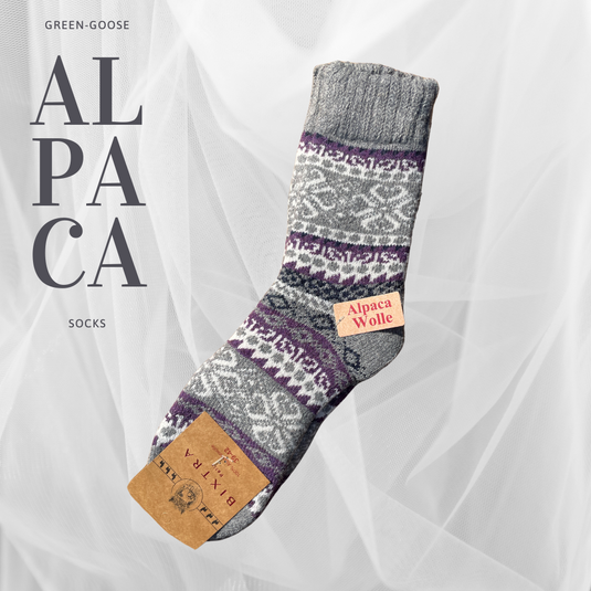 95% wollen Alpaca damessokken - 2 paar