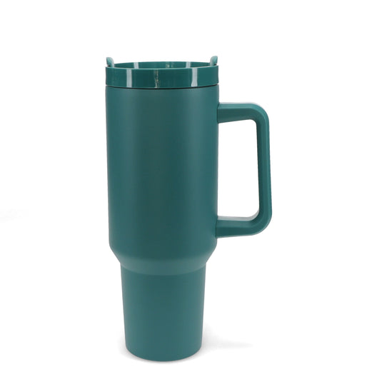Reisbeker met handvat (1,2 liter) - Petrolblauw