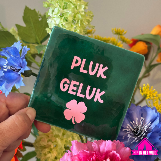 Tegeltje Groen Pluk Geluk