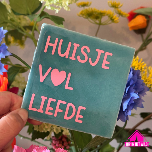 Tegeltje Ocean Blue Huisje vol Liefde
