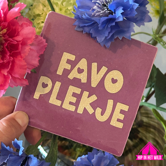 Tegeltje Paars Favo Plekje
