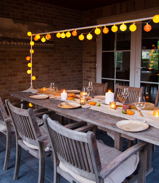 Cotton Ball Lights - Buitenlichtslinger - Coral
