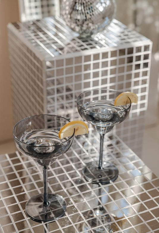 Acryl Cocktailglas in smoke grijs