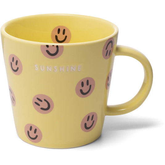 Thee mok smileys SUNSHINE – geel – 350ml