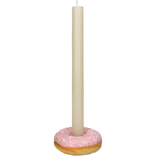 Kaarsenhouder roze donut