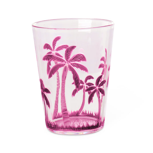 Rice – Kunststof Glas - Palmbomen - Roze