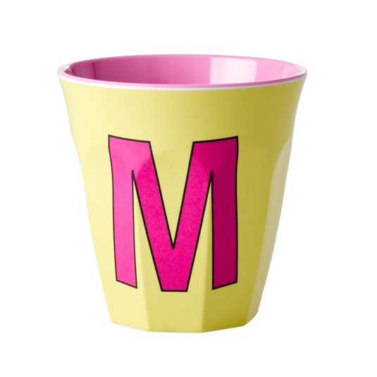 Rice – Melamine Alfabetbeker – Geel - M