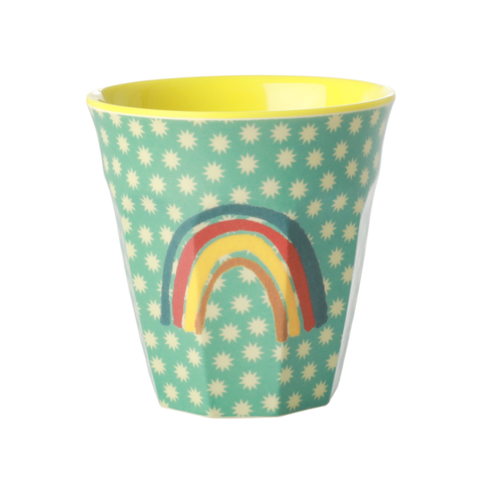 Rice – Melamine beker – Rainbow and Stars Print – medium