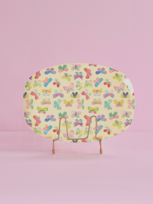 Rice – Melamine Groot- Butterfly Print – bord