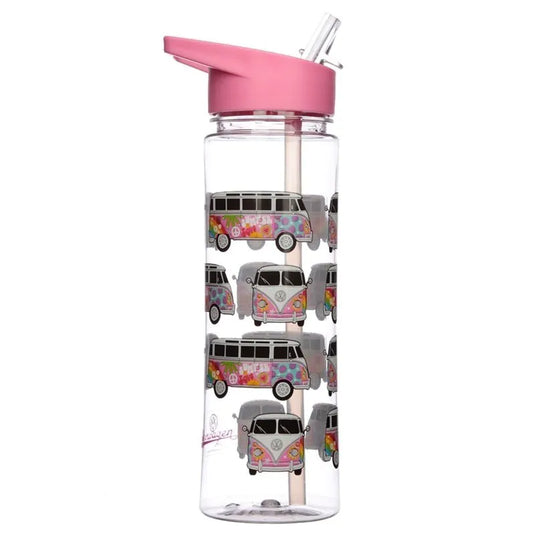 Retro Volkswagen camper bus drinkfles van 550 ml met rietje