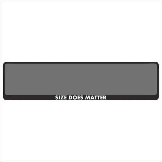 Kentekenplaathouder - Size does matter