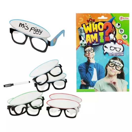 ´Wie ben ik´ met bril en stift