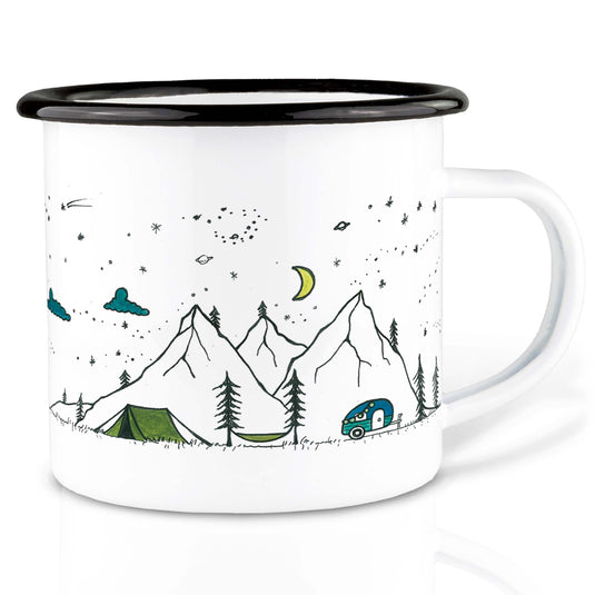 Emaille mok - Campingleven