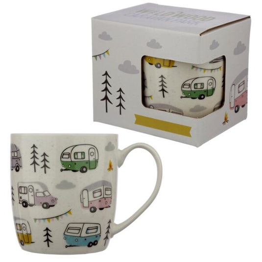 Wildwood caravan- camper porseleinen mok / beker