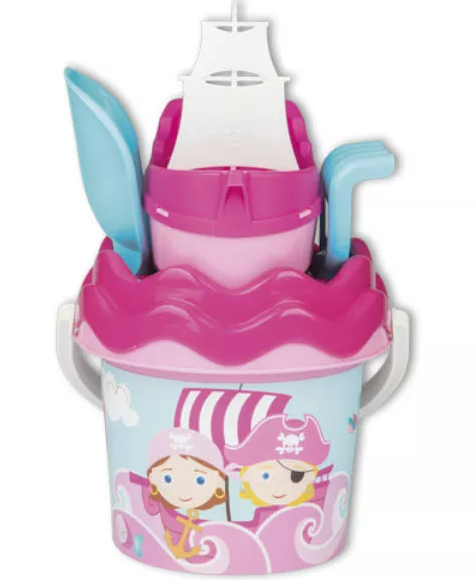 Emmerset piraat en boot roze 5 dlg.