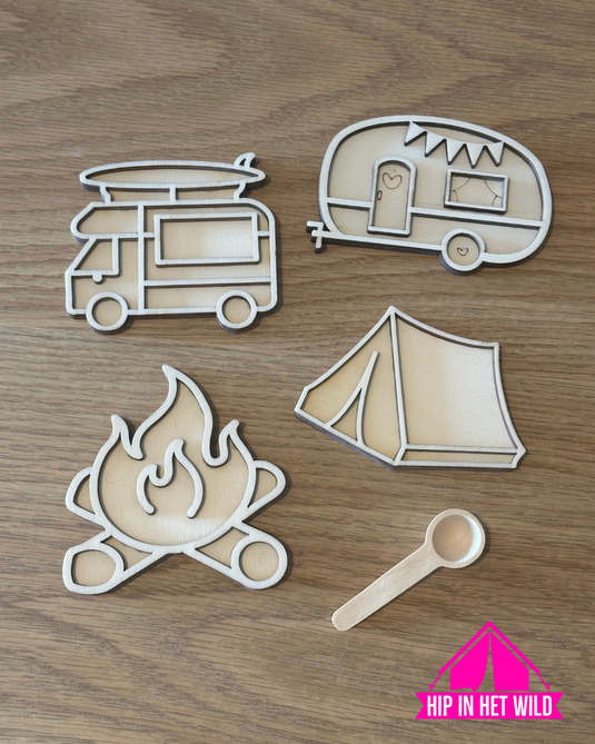 Houten Speelframe Set Camping