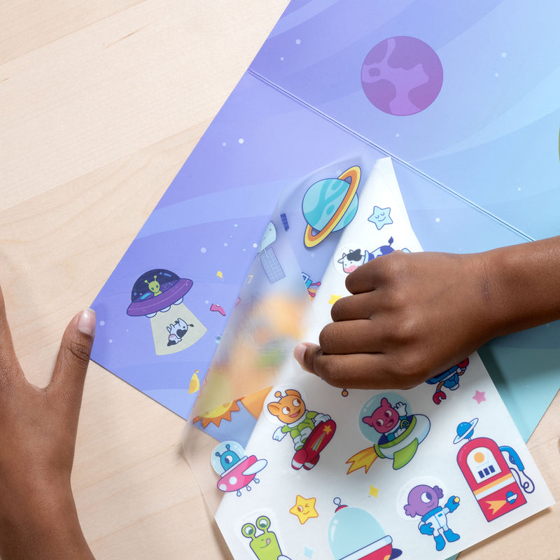 Afbeelding laden in Galerijviewer, Ooly – Set The Scene Transfer Stickers – Galaxy Buddies
