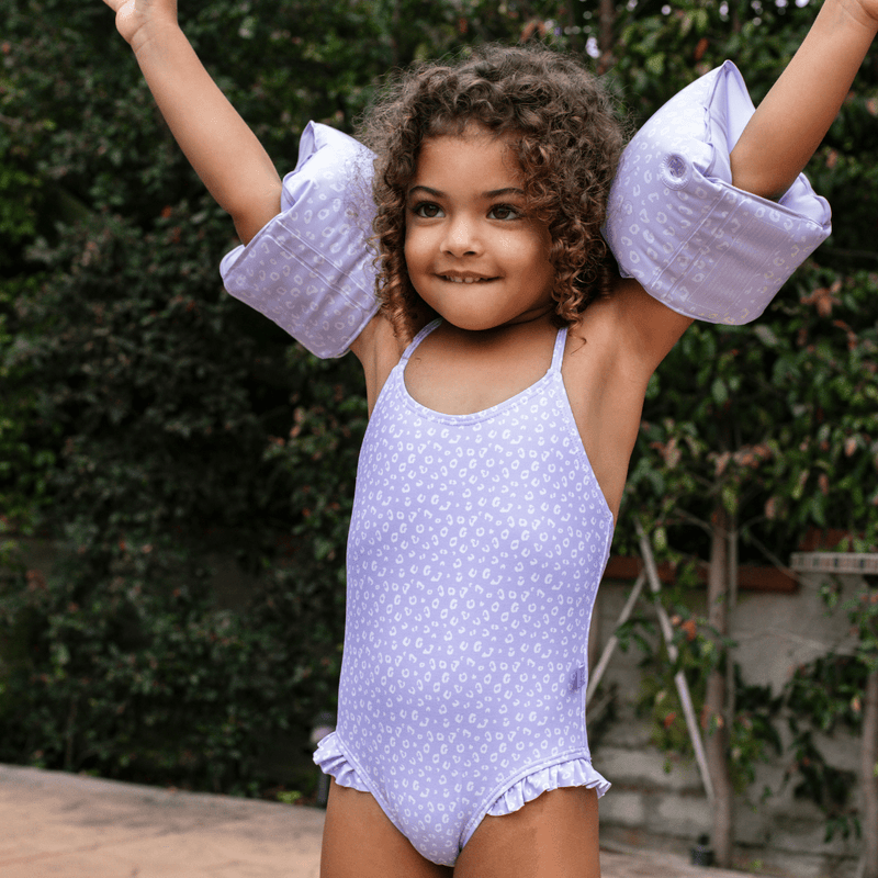 Afbeelding laden in Galerijviewer, Swim Essentials Zwembandjes Lila Panterprint
