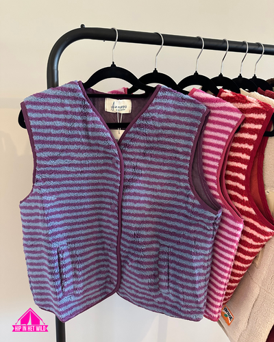 Teddy Gilet Paars