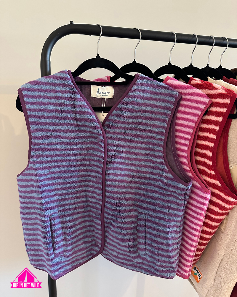 Afbeelding laden in Galerijviewer, Teddy Gilet Paars
