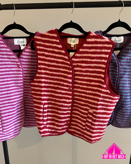 Teddy Gilet Rood