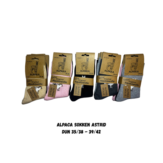 100% Alpaca wollen sokken Astrid – dames – set van 3 paar
