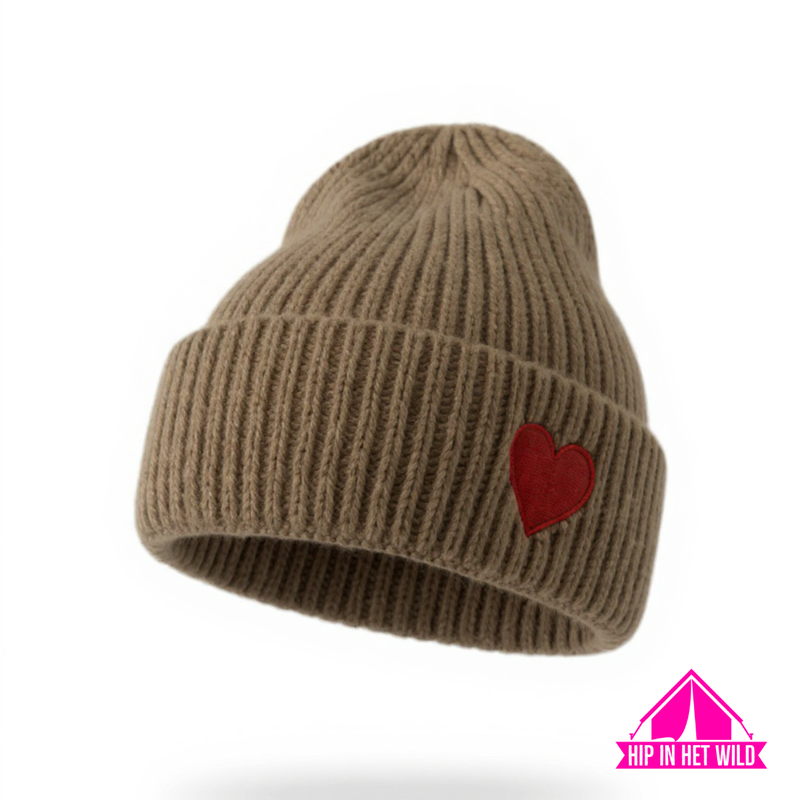 Afbeelding laden in Galerijviewer, KHAKI muts met hartje
