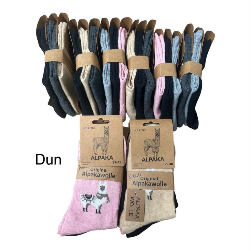 Afbeelding laden in Galerijviewer, 100% Alpaca wollen sokken Astrid – dames – set van 3 paar
