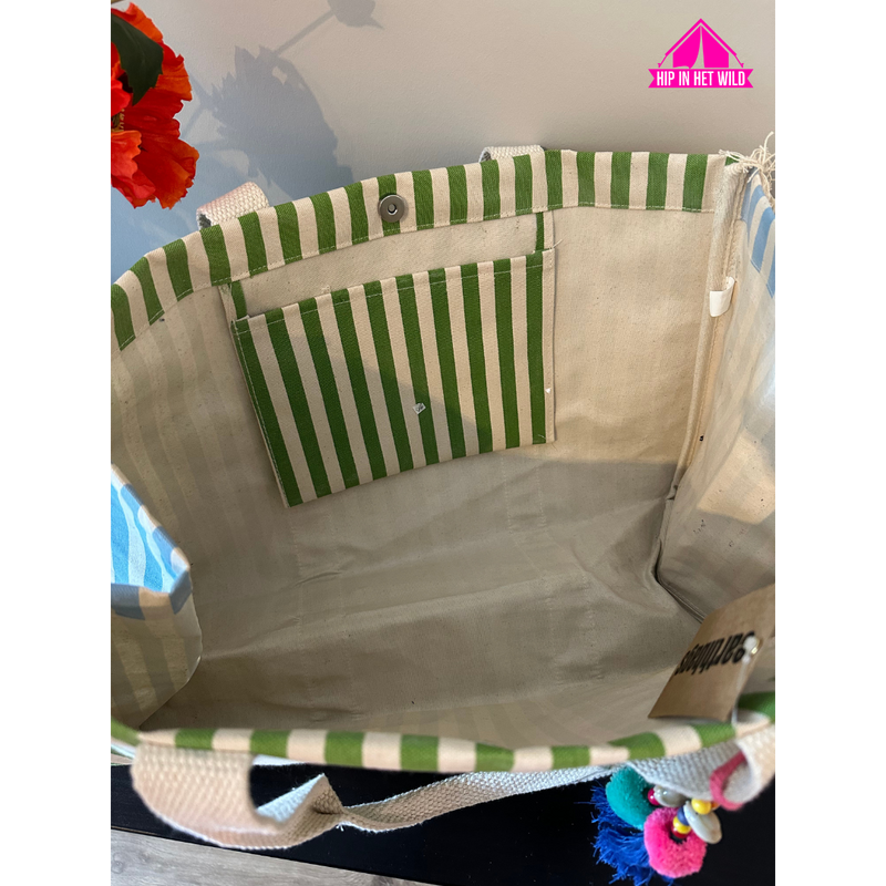 Afbeelding laden in Galerijviewer, Ocean Mist Fringes – Fiesta Beach Bag - strandtas
