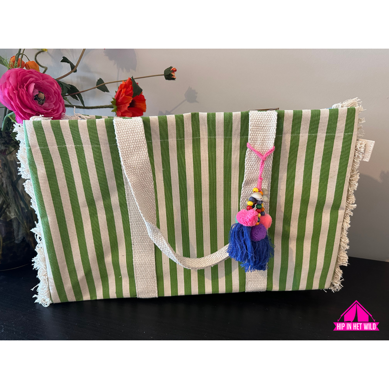 Afbeelding laden in Galerijviewer, Ocean Mist Fringes – Fiesta Beach Bag - strandtas
