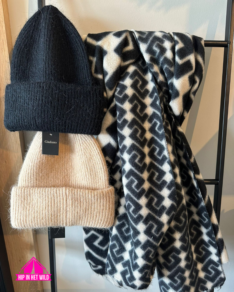 Afbeelding laden in Galerijviewer, Zwart-beige sjaal
