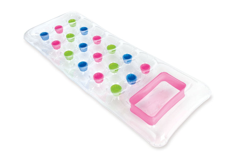 Afbeelding laden in Galerijviewer, Intex luchtbed transparant neon groen/ roze
