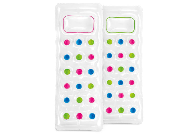 Afbeelding laden in Galerijviewer, Intex luchtbed transparant neon groen/ roze
