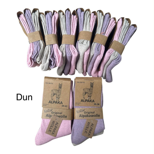 100% Alpaca wollen sokken Liva – dames – set van 3 paar