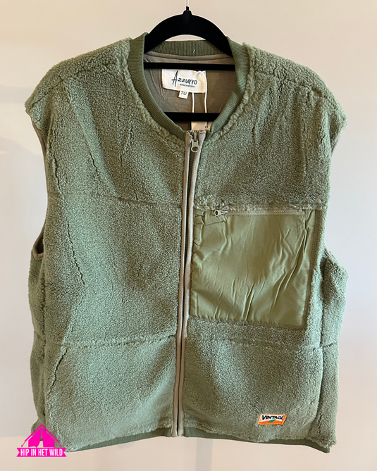 Teddy Gilet in Groen