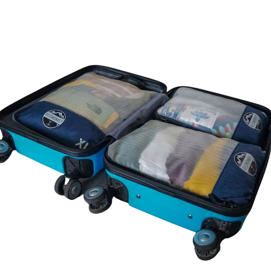 Reismonkey Compress-it™ Packing Cubes – Koffer Organizer met Compressie – Set van 3 - doorzichtig