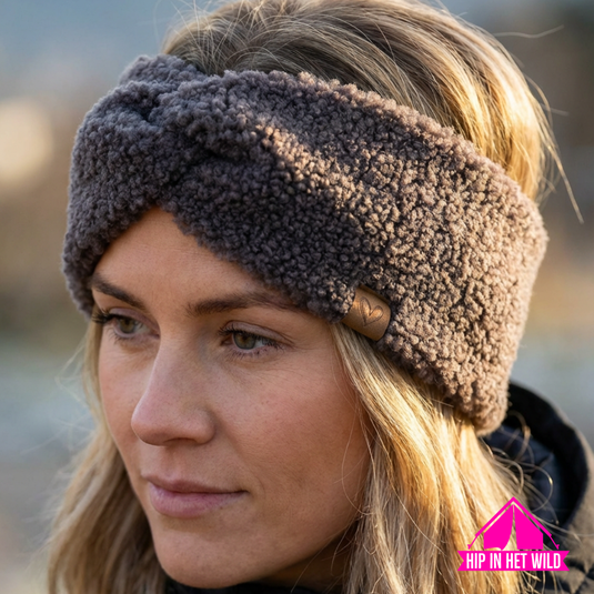 Khaki teddy hoofdband