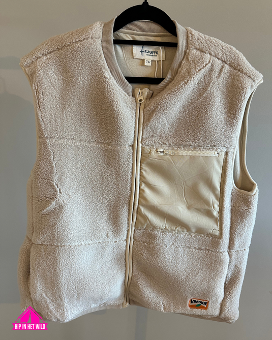 Teddy Gilet in Beige