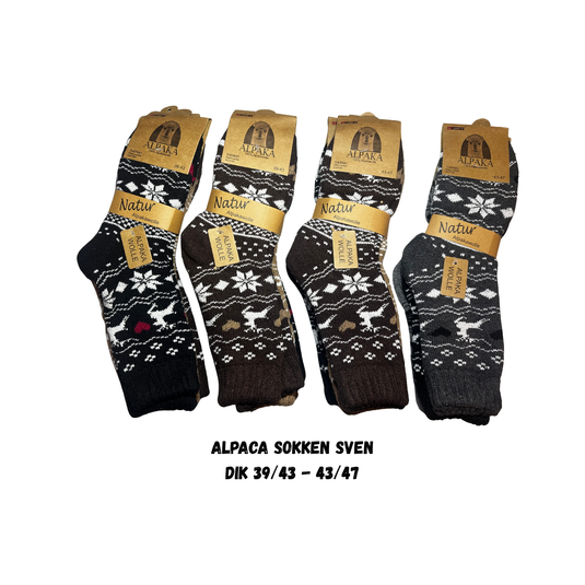 100% Alpaca sokken Sven – heren – 3 paar