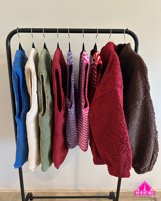 Teddy Gilet Paars
