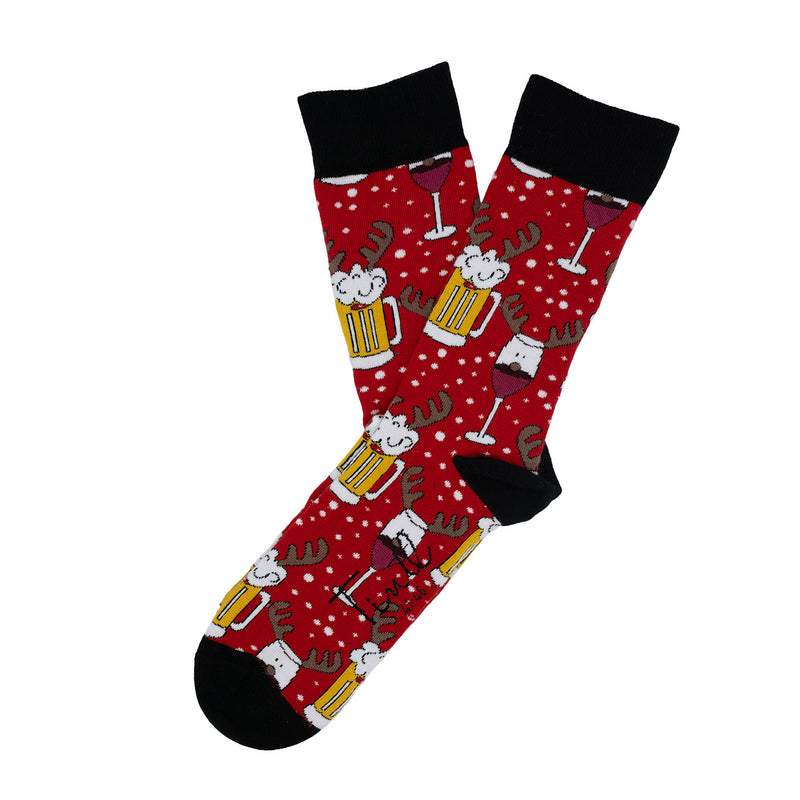 Afbeelding laden in Galerijviewer, Tintl X-mas - Beer deer- Kerst bier wijn rendier sokken
