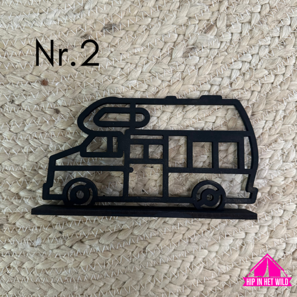 Afbeelding laden in Galerijviewer, Houten frame camping in caravan of camper model incl. standaard

