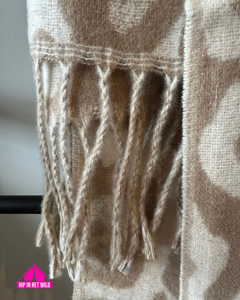 Afbeelding laden in Galerijviewer, Beige panter sjaal
